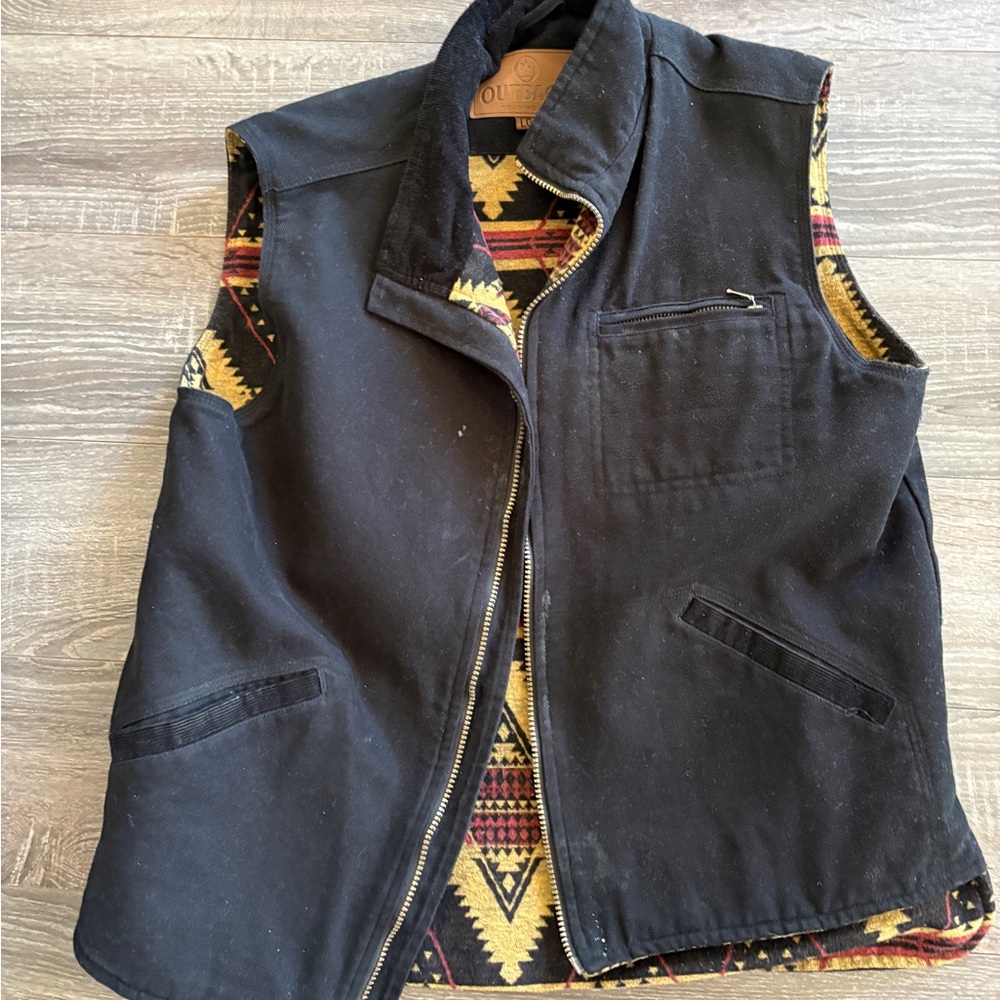 Black and Multicolor Vest